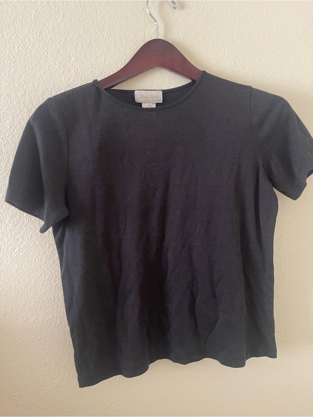 Studio Works Black Short-Sleeve Crewneck Tee